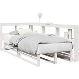 vidaXL Knjižna postelja brez ležišča bela 90x200 cm trdna borovina | Shoptok.si