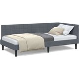 vidaXL Kutni okvir kreveta s uzglavljem Tamno siva 100 x 200 cm Baršun | shoptok.hr