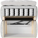 Esposa POSTELJA Z VZMETNICO 180 cm x 200 cm , tekstil svetlo siva | Shoptok.si
