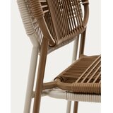 Kave Home Rjav kovinski vrtni stol Talaier - | Shoptok.si