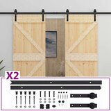  Klizna vrata s priborom za montažu 100x210 cm masivna borovina | shoptok.hr