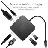 Green cell Adapter multiport 6in1 iz USB-C na USB-C, 3x USB-A, HDMI, Ethernet Cene