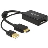 Delock HDMI / DisplayPort adapter [1x HDMI-utikač - 1x DisplayPort utičnica] crne boje, pozlaćeni utični kontakti, s feritnom jezgrom D | Eponuda.ba