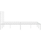  Metalni okvir za krevet s uzglavljem bijeli 140 x 190 cm | Eponuda.com