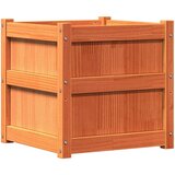 Maison Chic Vrtno cvetlično korito - Cvetlični Lonec voščeno rjavo 50x50x50 cm trdna borovina, (21790245) | Shoptok.si