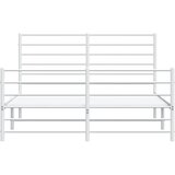  Metalni okvir kreveta uzglavlje i podnožje bijeli 120x200 cm | Eponuda.com