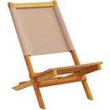  Sklopive vrtne stolice 6 kom smeđesivi od tkanine i drva | shoptok.hr