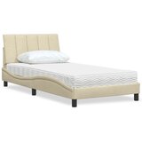  Krevet s madracem Hanko krem 100 x 200 cm od tkanine | shoptok.hr