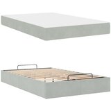 vidaXL Konstrukcija postelje Svetlo siva 120 x 190 cm Žamet | Shoptok.si