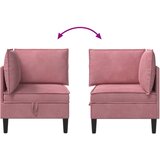 SOFA s pohranom Ružičasta Baršun | shoptok.hr