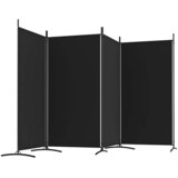 Sobna pregrada s 4 panela crna 346x180 cm od tkanine | Eponuda.ba