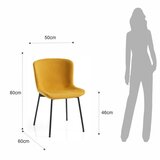 Tomasucci Oker rumeni jedilni stoli v kompletu 2 ks Snug – | Shoptok.si