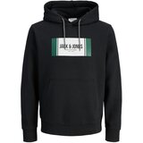 Jack & Jones Sweater majica 'JJHAYATO' zelena / crna / bijela Cijene