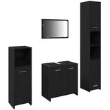  Set namještaja za kupaonicu 4 pcs Crni hrast Konstruirano drvo | shoptok.hr