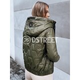 DStreet Kurtka jesienna damska pikowana LOVE YOU zielona | shoptok.hr