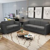  Dvodijelni set sofa od tkanina tamnosivi Cijene