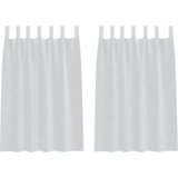 vidaXL Zavese z zavesami 2 pcs Svetlo siva 140 x 140 cm Poliester | Shoptok.si