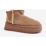 Boto Snow boots on platform with light brown pattern Udra | Shoptok.si