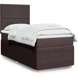 Maison Chic Box spring postelja - Vzmetna postelja z vzmetnico temno rjav 90x190 cm blago SL4077, (21907283) | Shoptok.si