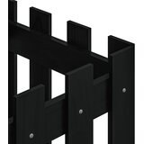 vidaXL Vrtno korito z ograjico črno 40x40x40 cm trdna borovina | Shoptok.si
