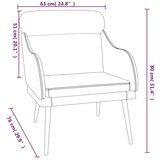  Fotelja krem 63 x 76 x 80 cm baršunasta | shoptok.hr