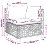  11-dijelni set vrtnih sofa od poliratana s jastucima sivi | shoptok.hr
