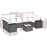 vidaXL 8-dijelni set vrtnih sofa s jastucima smeđi od poliratana | shoptok.hr