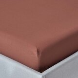 HOMESCAPES čokoladno prilegajoče se pregrinjalo iz egiptovskega bombaža, 200 niti, 140x200 cm, (20750706) | Shoptok.si