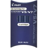 Roler 0,7mm hi-tecpoint v7 cartridge begreen pilot bxc-v7-bgmodra - set polnil Gratis!! Slike