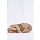 Boto Women's Sandals With Velcro Beige Uvissa | shoptok.hr