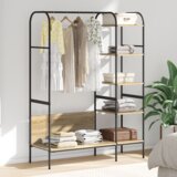 vidaXL stalak za odjeću s policama Sonoma hrast 120x44x160 cm konstruirano drvo | shoptok.hr