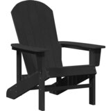 Adirondack Stoli 2 kosa Črni 74x82x90 cm HDPE | Shoptok.si