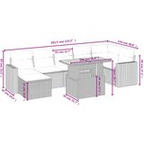  8-dijelni set vrtnih sofa od poliratana s jastucima sivi | shoptok.hr