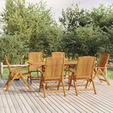 vidaXL 7-dijelni vrtni blagovaonski set od masivne tikovine | shoptok.hr