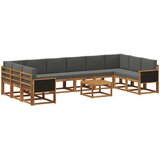  Set vanjskih sofa 11 kom. Prirodna i antracit | shoptok.hr