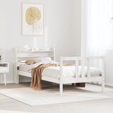 Okvir kreveta s uzglavljem bez madraca bijeli 90x200 cm | shoptok.hr