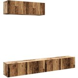  3-dijelni zidni set TV ormarića staro drvo 100x30x30 cm | shoptok.hr