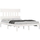  Okvir za krevet od masivnog drva bijeli 140 x 200 cm | shoptok.hr