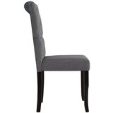  Jedilni stoli 6 kosov temno sivo blago | Shoptok.si