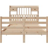 vidaXL Krevet s regalom za knjige bez madraca 135x190 cm od borovine | shoptok.hr