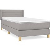 Maison Chic Box spring postelja - Vzmetna postelja z vzmetnico svetlo siva 90x200 cm blago SL13956, (21900572) Cene