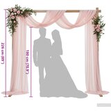  Vjenčani luk Svijetlosmeđa 225 x 95 x 226 cm Masivna borovina Slike