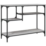 Maison Chic konzolna miza - miza ob steni s policami siva sonoma 100x35x75 cm, (21785988) Cene