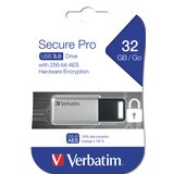 Verbatim USB memorija, 32GB, USB 3.0, 100/35MB/sec, PC & MAC, "SECURE DATA PRO", siva | shoptok.hr