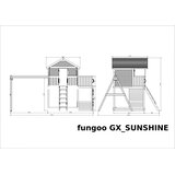 Fungoo set SUNSHINE s toboganom - drveno dječje igralište | shoptok.hr