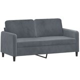  Dvosjed s ukrasnim jastucima tamnosivi 140 cm baršunasti | shoptok.hr