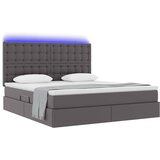  s prostorom za pohranu s LED-om Siva 180 x 200 cm | shoptok.hr