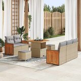  Sjedeća garnitura za vrt 10 kom. 7-Broj sjedala Bež i krema 179 x 173 x 85 cm | shoptok.hr