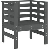  Vrtne stolice 2 kom sive 61,5 x 53 x 71 cm od masivne borovine | shoptok.hr