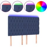 vidaXL LED posteljno vzglavje modro 160x7x118/128 cm blago, (20954295) Cene
